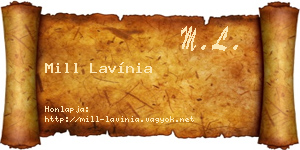 Mill Lavínia névjegykártya