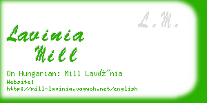 lavinia mill business card